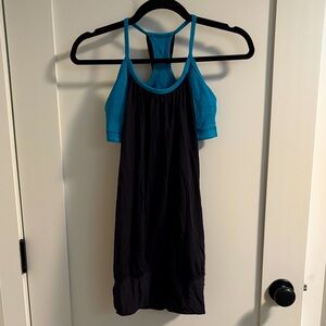 Blue and Black lululemon tank top size 4